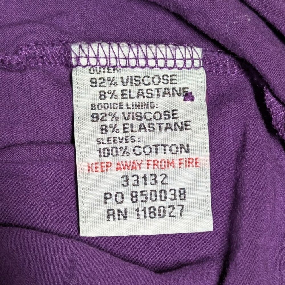 Mini Boden Purple Tiered Dress Girls 4-5Y Short Sleeve Keyhole Back - Picture 4 of 6